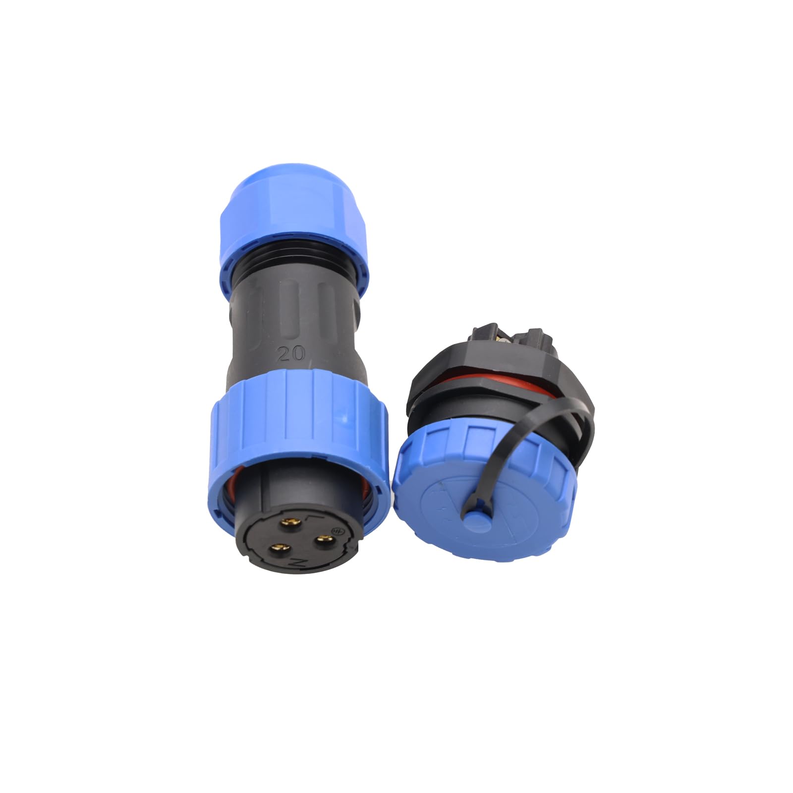 TY20 Screw Connection 2-7Pin Back Nut/Flange/Docking/Square Cable Connectors (Back Nut Reverse Mount, 3 Pin 25A) - Image 2