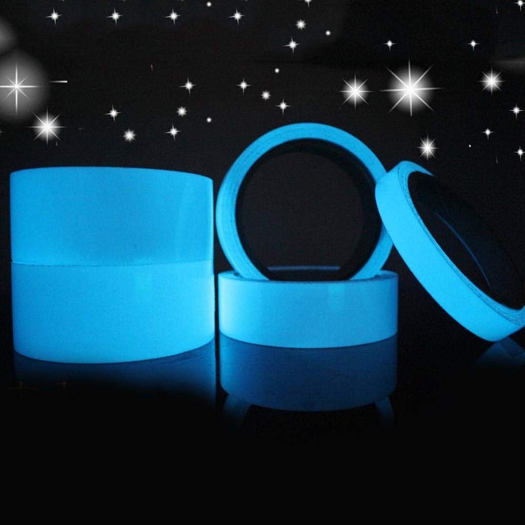 GlobalNiche® Glow in The Dark Stickers Self-Adhesive Tape Sticker Blue 1cmx10m