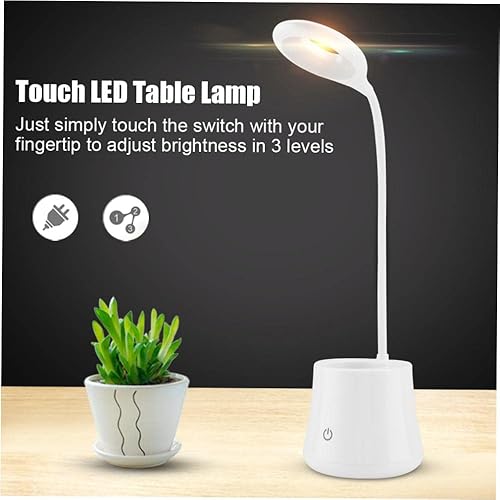 Miniatura 3 de FOPEAS Lámpara de escritorio LED lámpara de mesa recargable con interruptor táctil luz ajustable para trabajo de estudio con organizador de
