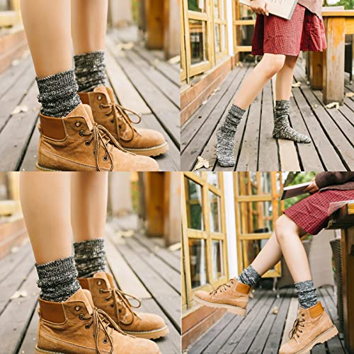 ANCHOVY Women's Socks Winter Wool Casual Slouch Socks Thick Knit Warm Cozy Cotton Knee High Boots Socks Gifts,Size5-9,#C10194