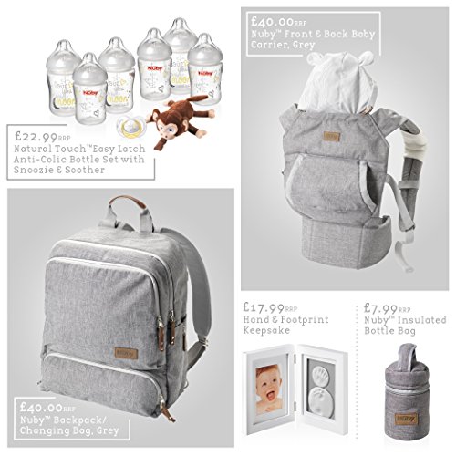 nuby grey backpack changing bag