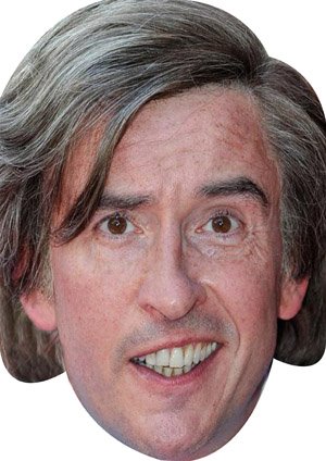 FoxyPrinting Alan Partridge Celebrity Cardboard Party Face Mask Fancy Dress