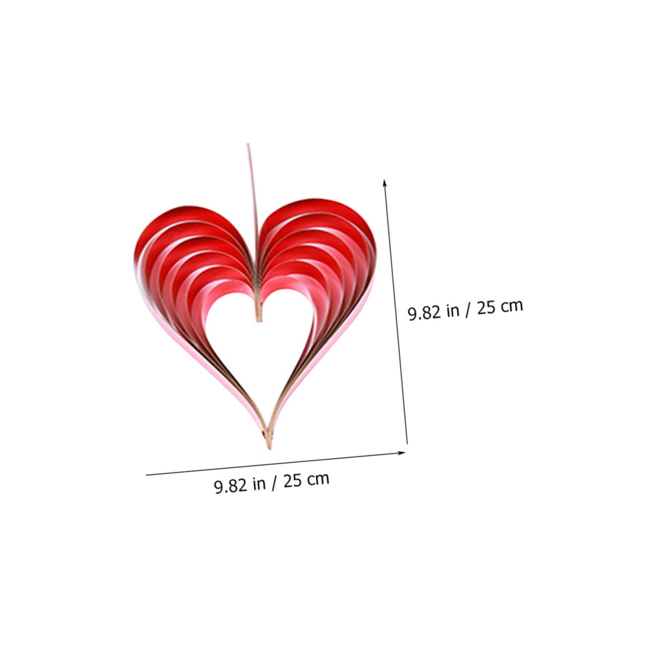 Cabilock 24stücke Teiliges Herz-Girlande Für Valentinstag Und Hochzeiten Hängende Herzdekoration Für Romantische Feiern Fenster Und Türen Für Feierlichkeiten Und