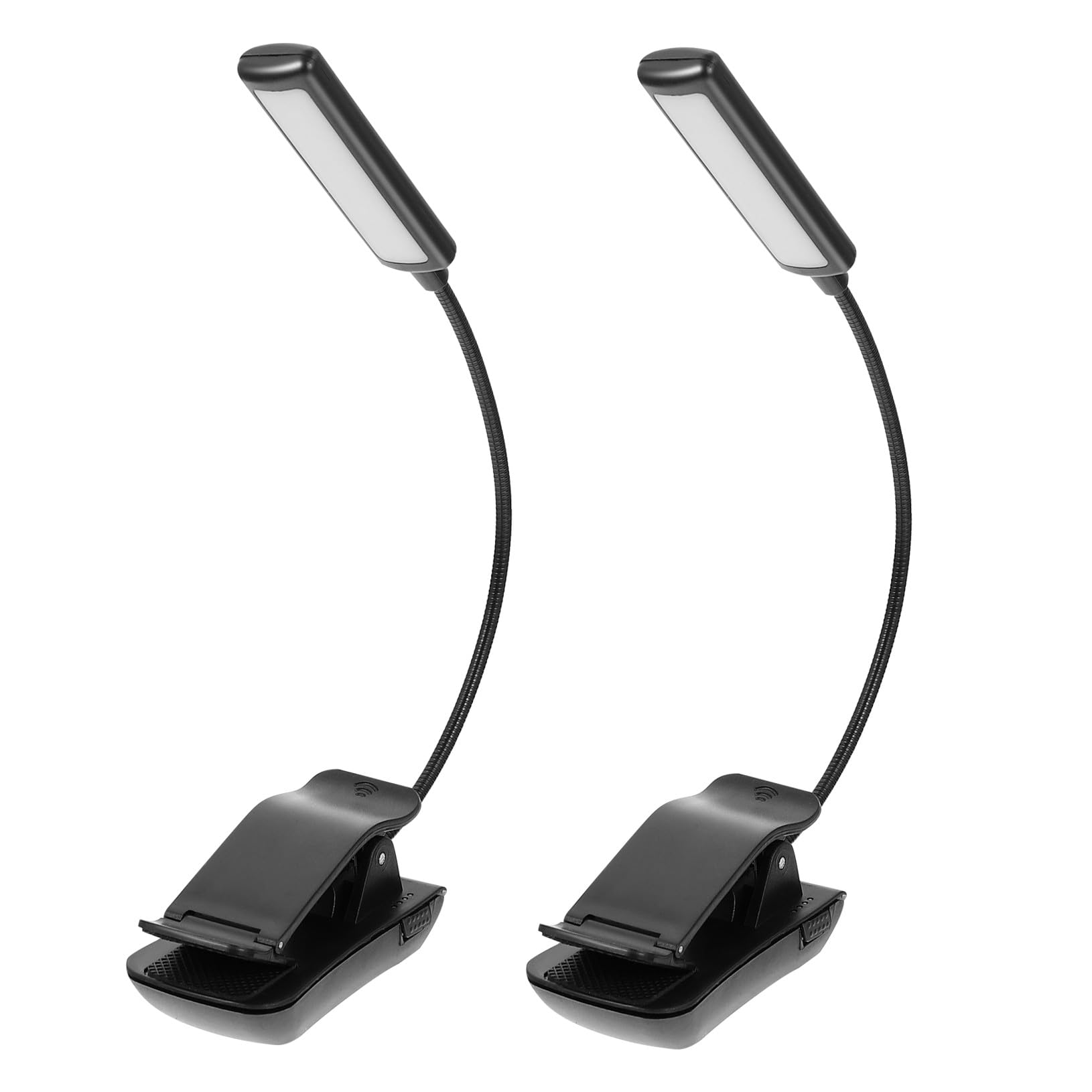 Lampe de Pupitre LED Rechargeable Réglable, Lot de 2, Noire