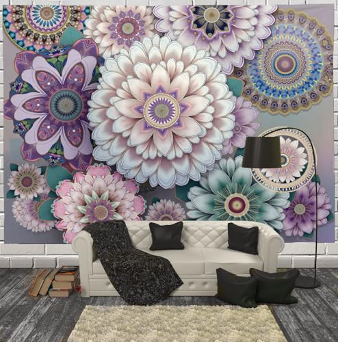 Tapiz de pared mandala bohemio para transformar tu dormitorio en un santuario relajante 3