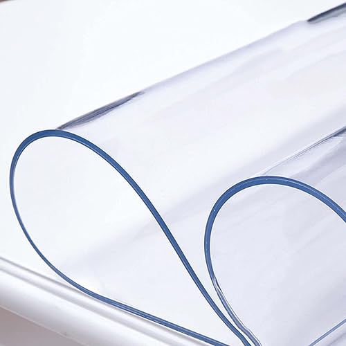Protector de mantel transparente rectangular de 31 x 51 pulgadas, funda transparente impermeable y transparente, mantel de plástico PVC impermeable
