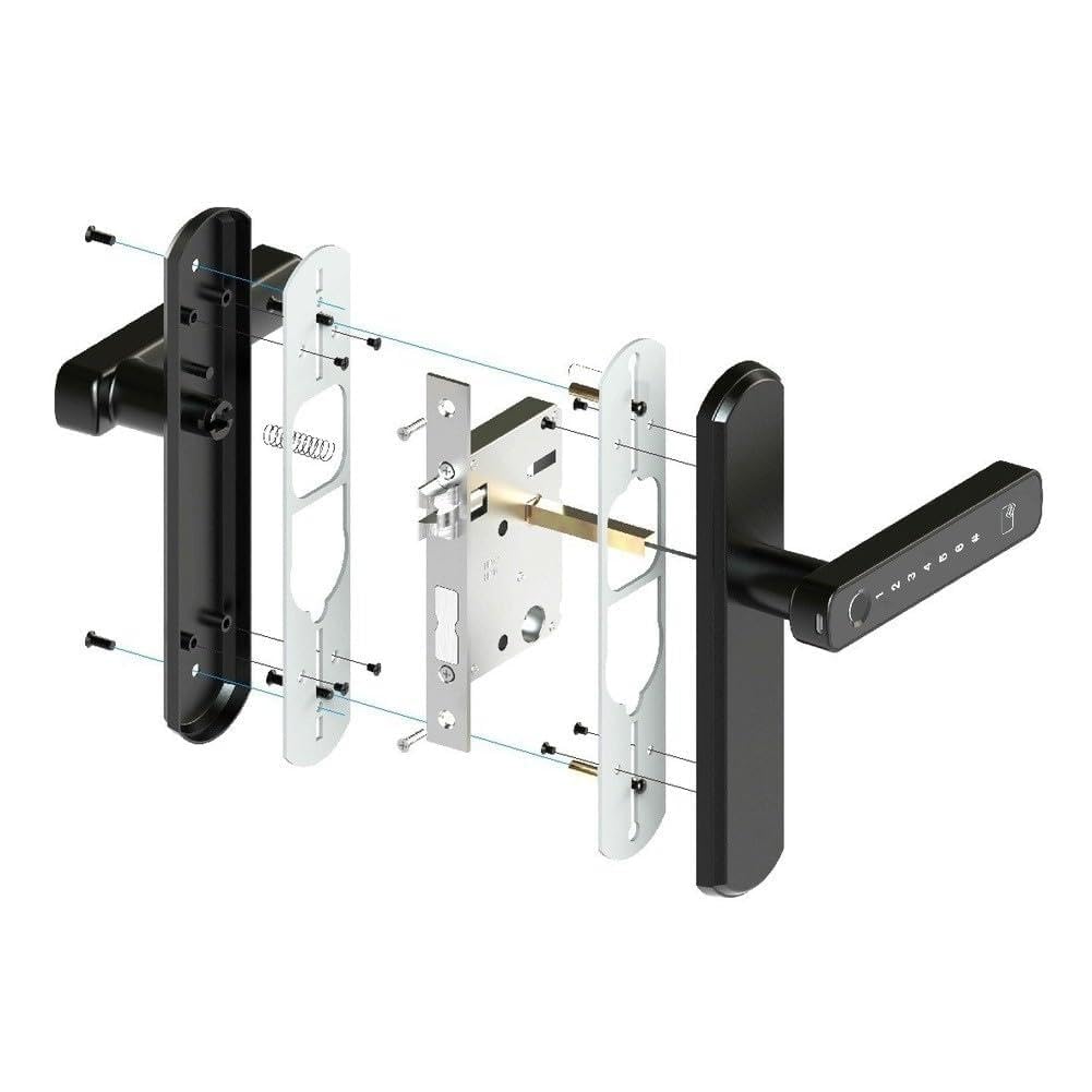 für Tuya Fingerabdruck für Türschloss, 50 Benutzer, USB-Backup,