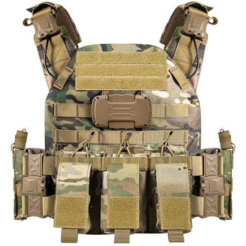 Image of GFIRE Tactical Vest, Quick Release Lightweight Breathable Vest for Training