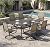 Sophia & William Outdoor Dining Set Patio Dining Set for 6 Outdoor Table and Chairs 7 Pieces Outdoor Patio Set with Swivel Patio Chairs 60"x 38" Metal Table for Garden Pool All Weather Brown