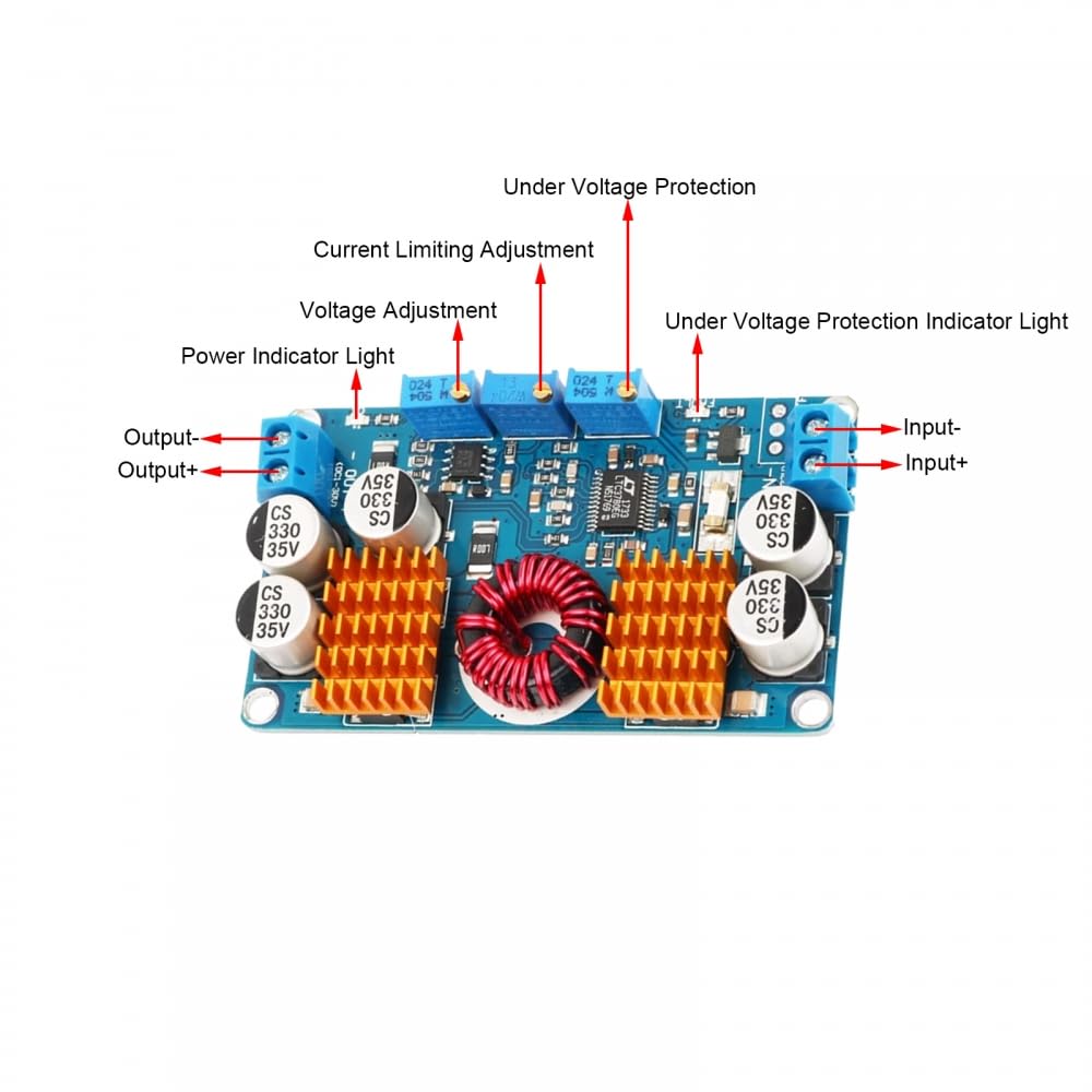 Carte d'alimentation élévateur/abaisseur automatique, LTC3780 DC-DC V-32V vers 1V-30V 10A CVCC, module d'alimentation élévateur et abaisseur automatique, module de charge solaire