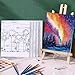 AmazingSpark 16 Pcs Pre Drawn Canvas to Paint Sunset Landscape Pre Drawn Canvas for Adults Stretched Printed Canva Bulk 8
