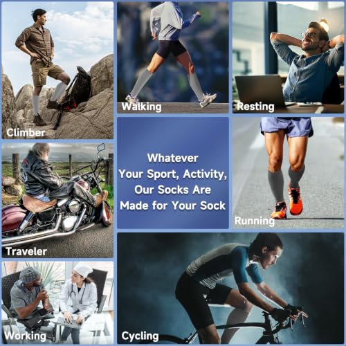Image of bropite Zipper Open Toe Compression Socks For Women & Men | 2 Pairs 15-20mmhg Compression Socks With Zipper,Toeless Breathable Knee-High For Running Nurses Pregnancy Flying