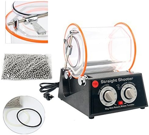 YaeTek Jewelry Polisher Tumbler 5Kg Mini Polisher Tumbler Rotary Tumbler Surface Polisher Jewelry Polishing Finishing Machine (5KG/11LB)