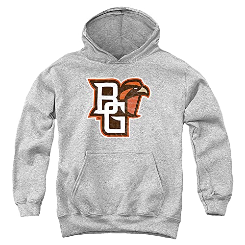 Bowling Green State University Official Distressed Primary Youth Kids Boy/Girls Pull-Over Hoodie Sweatshirt