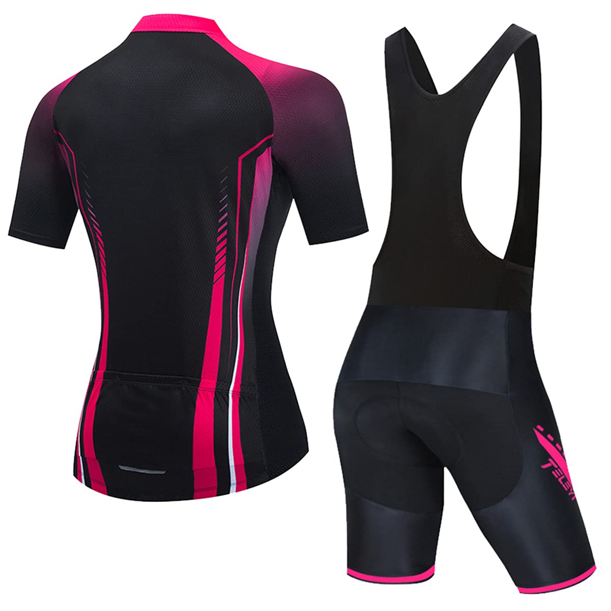 Hotlion Damen Radtrikot Set Trägerhose Sommer Rennrad Bekleidung