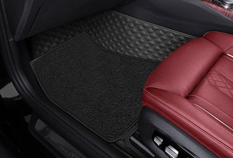 Image of NCEHEAL Premium 7D Floor Mat for Carnival (2020-23) Custom Fitted, Luxury Foot Mats Compatible with Kia Carnival (2020-23), Set of 4 Pcs, Washable, Classic Black with Black Thread
