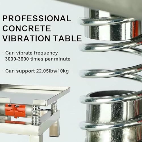 Mesa vibratoria para concreto, plataforma vibratoria de acero inoxidable de 1378 x 1378 mm, banco de pruebas vibratorio pequeño miniatura 4