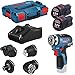 Price comparison product image Bosch Professional 12V GSR 12V-35 FC Cordless Drill/Driver (Incl. 2x 3.0 Ah Rechargeable Battery, GAL 12V-40 Quick Charger, 4 FlexiClick Adapters, in L-BoxX, Order No. 06019H3000)  FlexiClick System
