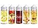 Produktbild Multipack 5 x 100ml Shortfill E Flüssiges Vape Juice Banana Custard + Sex auf dem Strand + Kirsche Vinzo + Caramel + Belgische Waffel Nikotin und tabakfreier