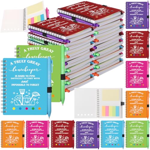 24 cuadernos de agradecimiento Resurhang con bolígrafo para personal de limpieza