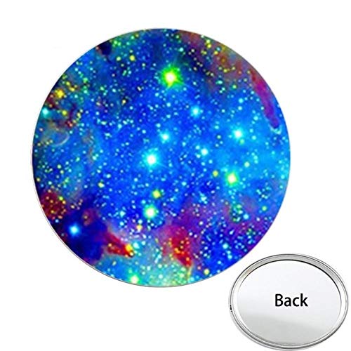 Preisvergleich Produktbild Bmstjk Tragbarer Handreise-Kosmetikspiegel, Kosmos-schöner Nebelfleck-Galaxie-Kunst-Foto-einseit... Minitaschenspiegel, für Wohnheim Travel7X7Cm des Büro-Ausgangs