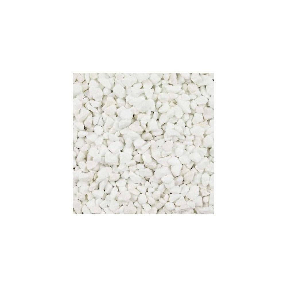 Chas Long and Sons Polar White Marble Chippings 25 Kilo Bag
