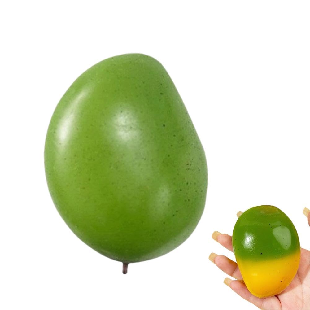 Big Mango Fruit Squeeze, TPR Low Rising Squishies Sensory Fidget Toy for Anxiety, Color-Changing Fruits Squeeze for Adults Relaxation