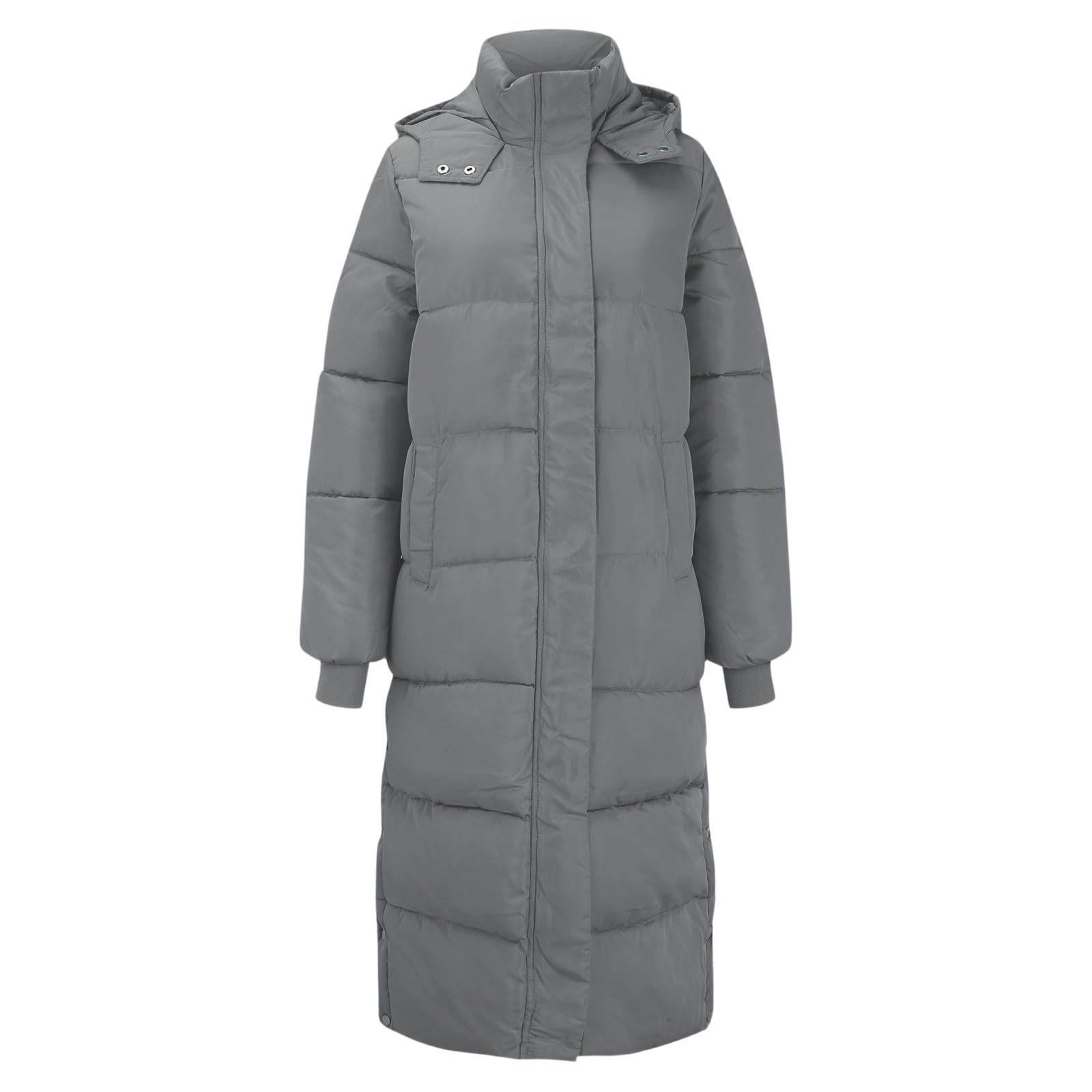 Cocila Giacche Invernali da Donna Parka Lungo Piumino con Cappuccio Trapuntato alla Caviglia Cappotti Lunghi Anorak. Estive Piumini Lunghi Donna Invernali Giubbotto Lana Giacca Doppiopetto