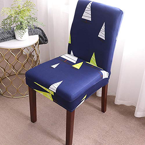 DuShow Housses de Chaise de Salle à Manger Extensibles avec Dossier Haut Lavable et Amovibles, Microfibre, Triangle, Taille Unique Cover