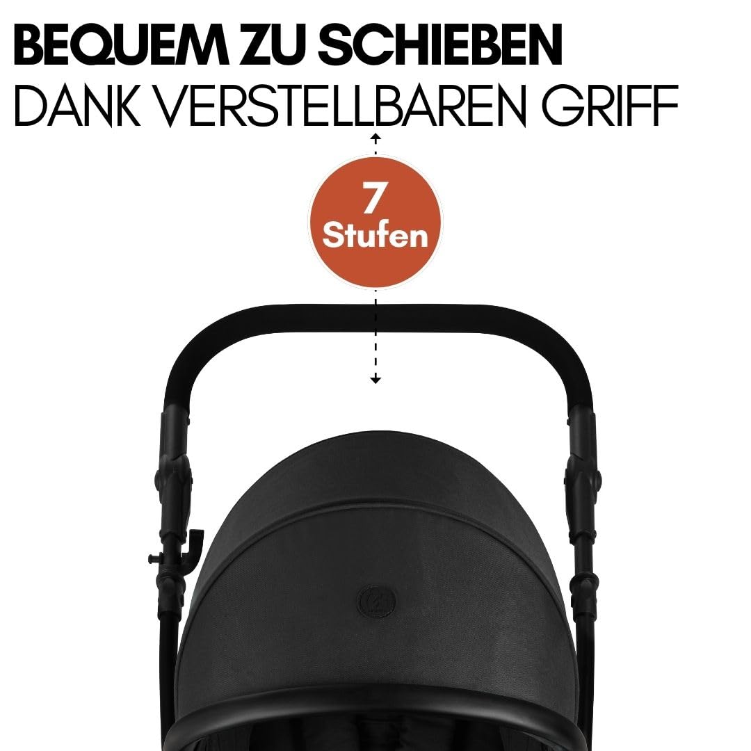 Hauck Duett 4 Geschwister Kinderwagen Buggy für 2 Kinder bis 36 kg Schwarz