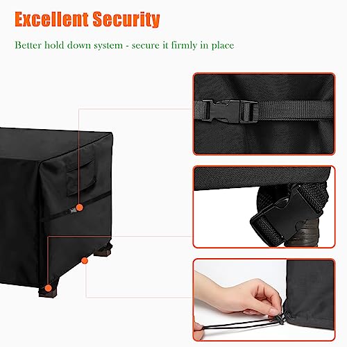 Womaco Patio Table Covers For Outdoor Furniture, Rectangular/Oval Waterproof Lawn Furniture Covers, Heavy Duty Outside Dining Table Chair Cover 84 In (86.6"L X 47"W X 23.6"H) #TOP3