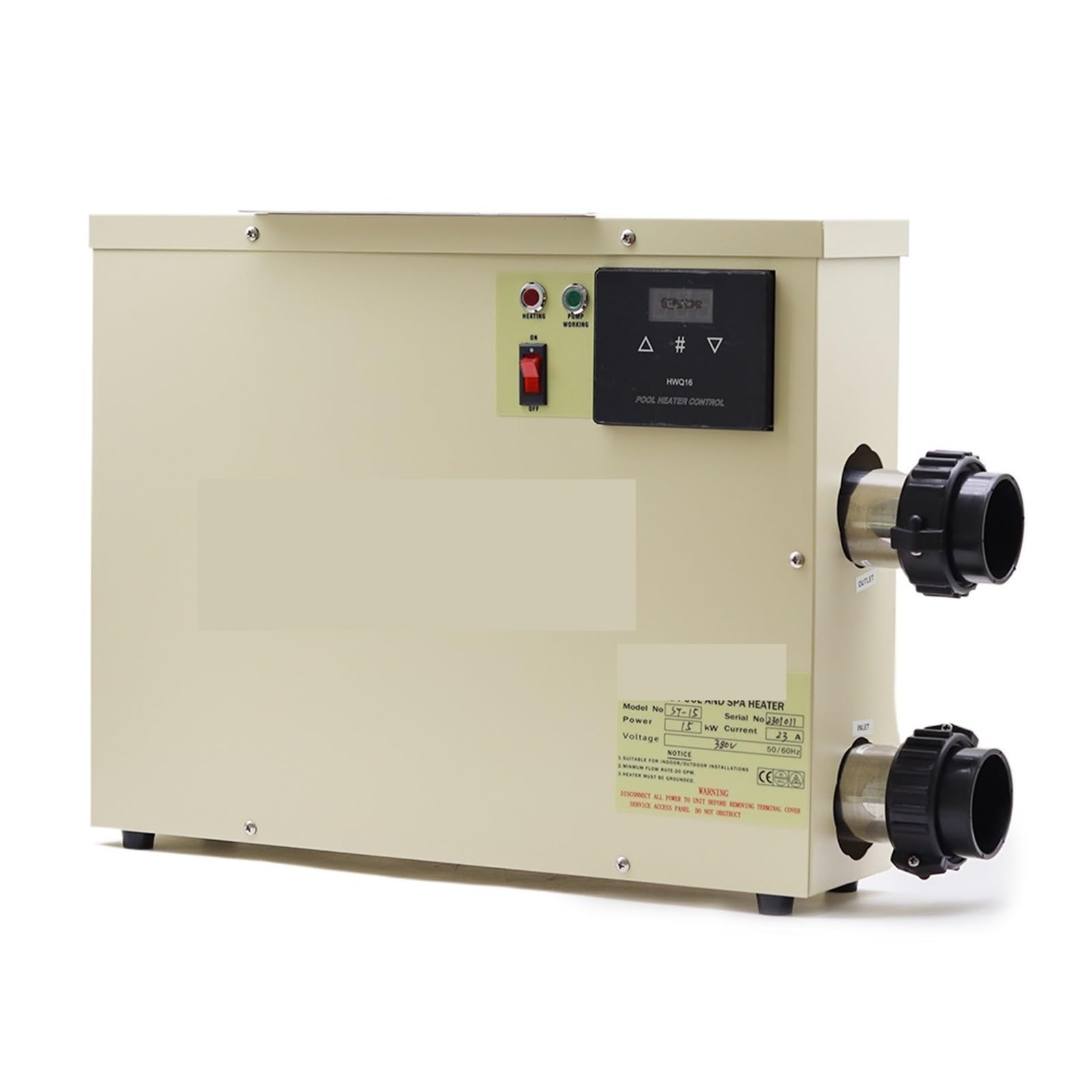 Calentador de Piscina, Calentador de Agua de 18 KW for termostato de Piscina y bañera(Three Phase 380v)