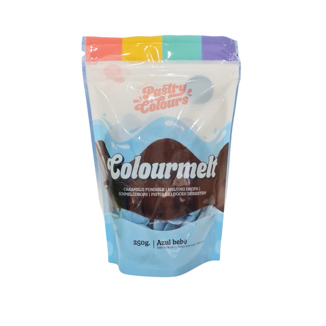 Melts Azúl Bebé - Chocolate para Fundir - Cobertura para Pasteles - 250g