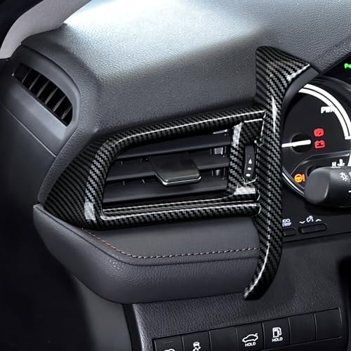 Image of Side Left Air Vent Outlet Cover Trim Frame Decal Carbon Color ABS Sticker Compatible with Toyota Camry XV70 2018 2019 2020 2021 2022 2023 2024 Accessories
