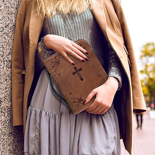 Leather Bible Covers for Women Large Size XL Flowers Study Bible Case Carrying Organizer Church Bag Tote with Handle2