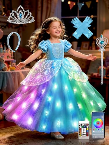Disfraz Princesa para Niñas con Luces LED y Control App miniatura 1