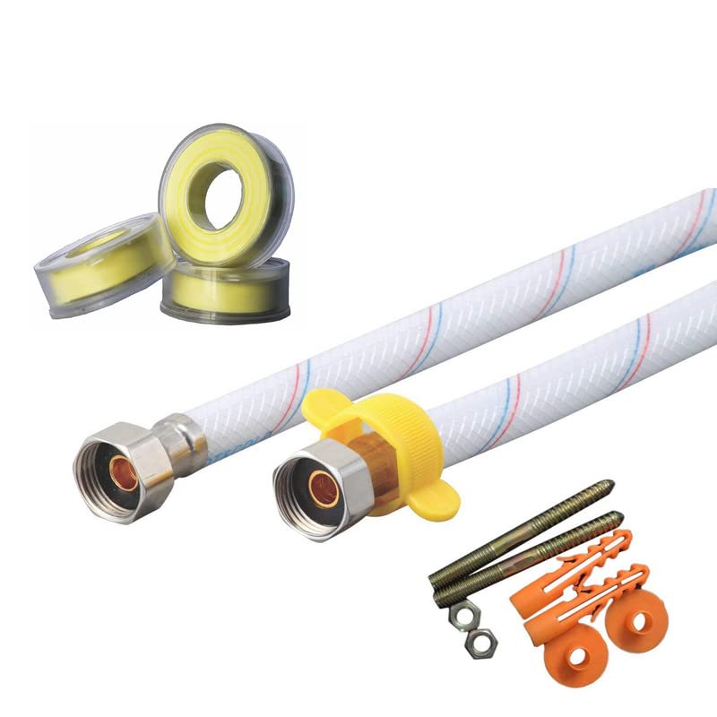 Rudraksha Premium Pvc Connection Pipe White 18 Inch With Spanner set of 2,1 set Geyser Fashner,1 Piece Teflon Tape (B08HWLRB94) Amazon Price History, Amazon Price Tracker