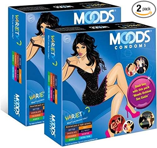 xtacy Moods Variety Condoms (Assorted Pack of 8 Variants) -16 Condoms
