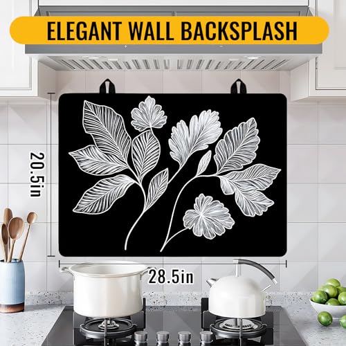 Image of Stove Top Cover for Electric Stove,Glass Stove Top Cover, Heat Resistant Glass Cooktop Cover, Stovetop Protector, Kitchen Decor, Dish Drying Mats Cover for Ceramic Washer Top 28.5x20.5 inch