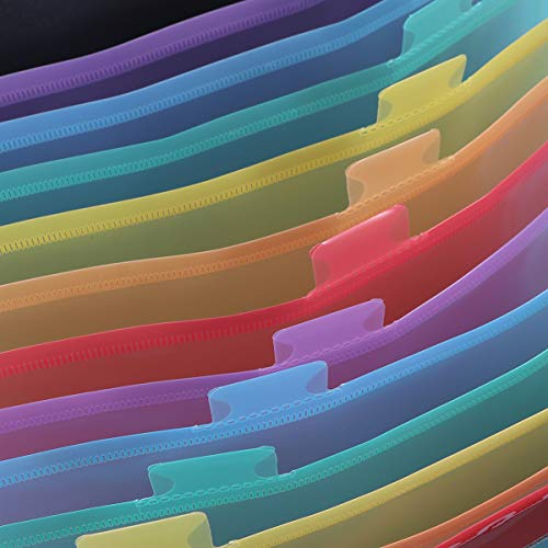 TOYANDONA A4 organizador de pasta de arquivos expansível, carteira de recibos de documentos em acord