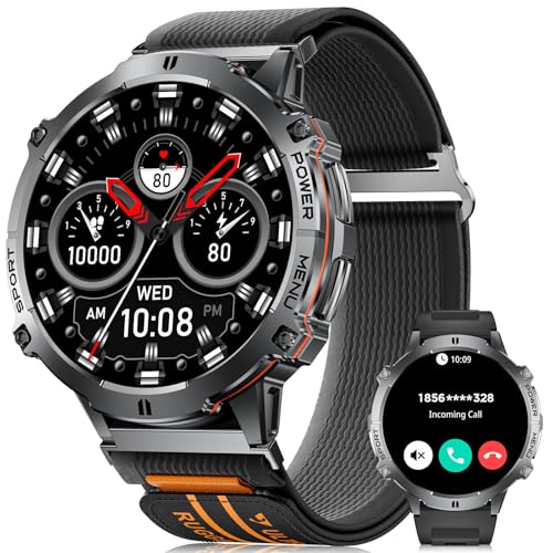 Image of LIGE Smart Watch for Men with 900mAh-1.73 inch HD AMOLED with Bluetooth Call,110+Sports Mode Smart Fitness Tracker /Heart Rate Sleep Health Monitor /Android iOS Smartwatch New