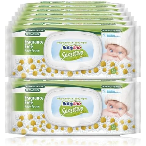 Toallitas de bebé Babylino Sensitive sin perfume, 864 Toallitas Cover