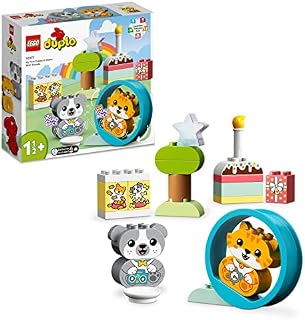 LEGO 10977 DUPLO My First Puppy & Kitten With Sounds Pet Animal Toys for Toddlers 1 .5 - 3 Years Old, Early Development Set with Large Bricks