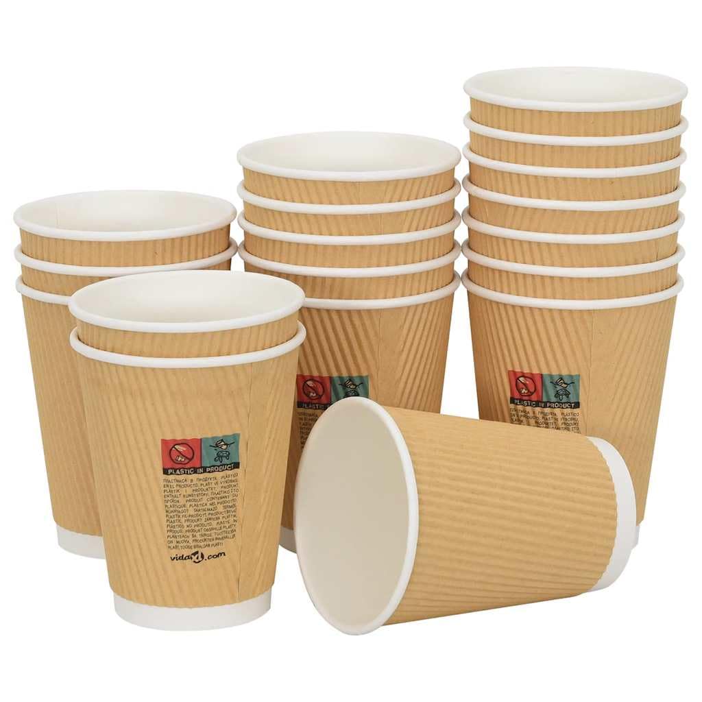 Bicchieri di carta con coperchi, 1000 pezzi, 300 ml, usa e getta, in carta con rivestimento in PE, a prova di perdite e isolanti, adatti per caffè, tè, frullati, bevande fredde, togo e