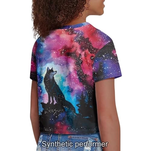 Image of 4th of July Shirt for Girls 7-8 Years US Flag Crop Tops Kids Outfit Independent Day Graphic Tee-