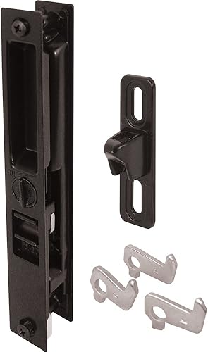 Prime-Line C 1123 - Manija de puerta corrediza fundida a presión con gancho de cuerpo medio (paquete individual)