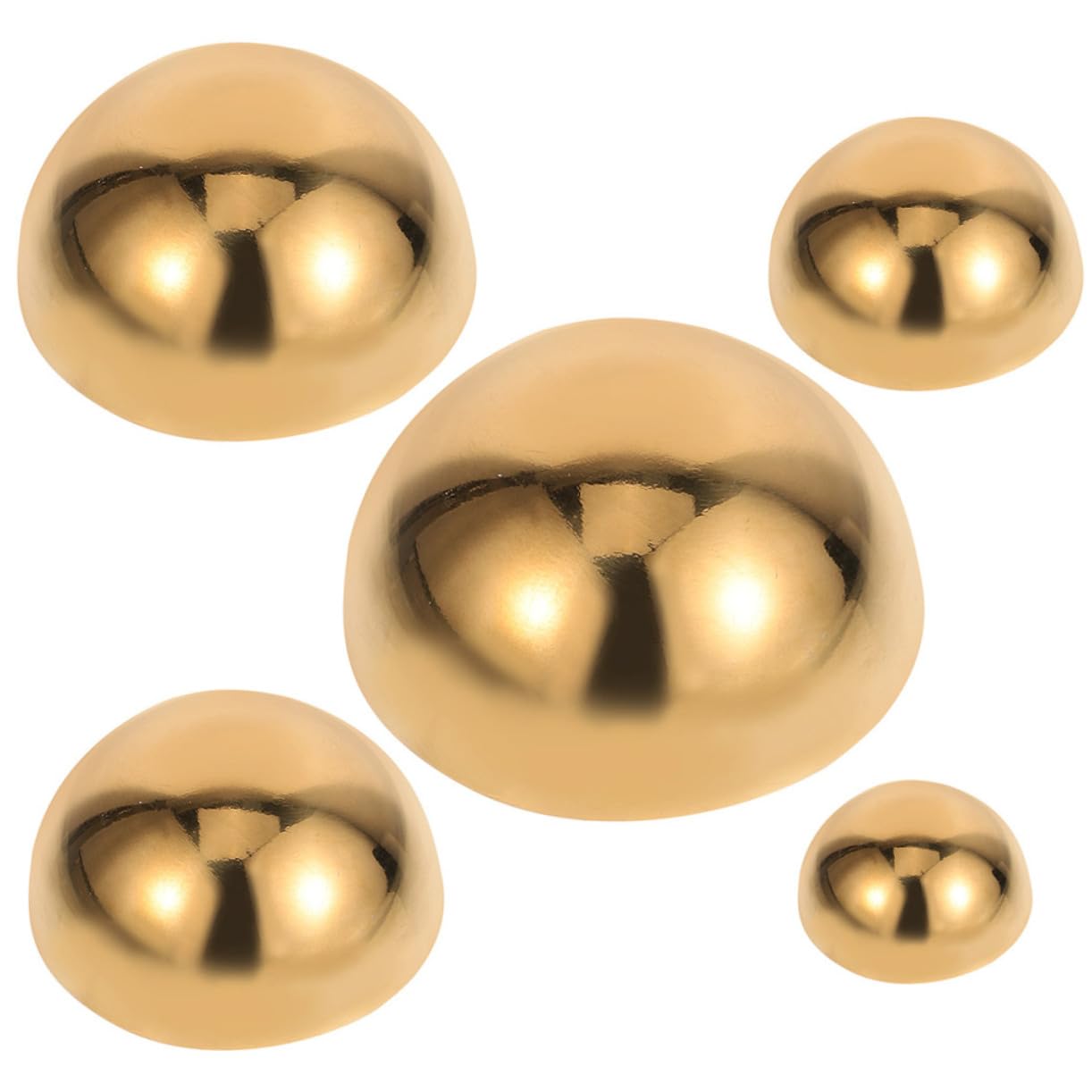TOYANDONA 5pcs Polished Stainless Steel Half Round Hemisphere Reflective Garden Balls for Indoor and Outdoor Decoration Durable Low Maintenance Elegant Gazing Spheres-image-17