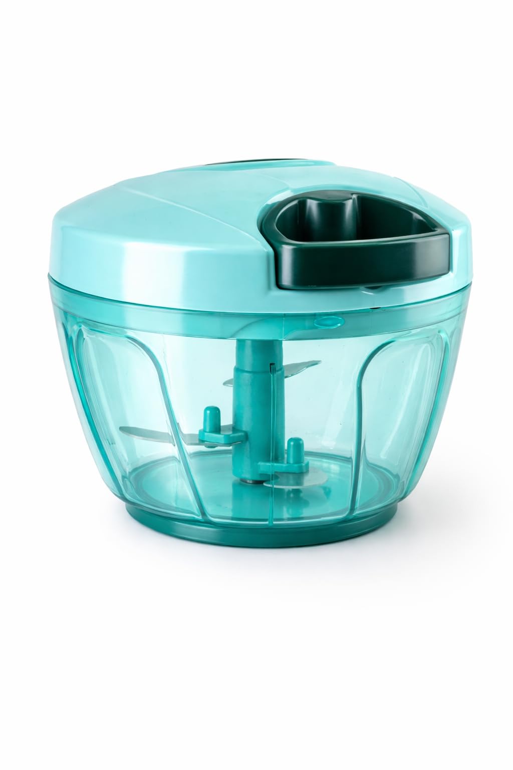 Manual Food Chopper, Turquoise, Pull String Operated, Compact Kitchen Tool for Vegetables and Fruits-picture-30
