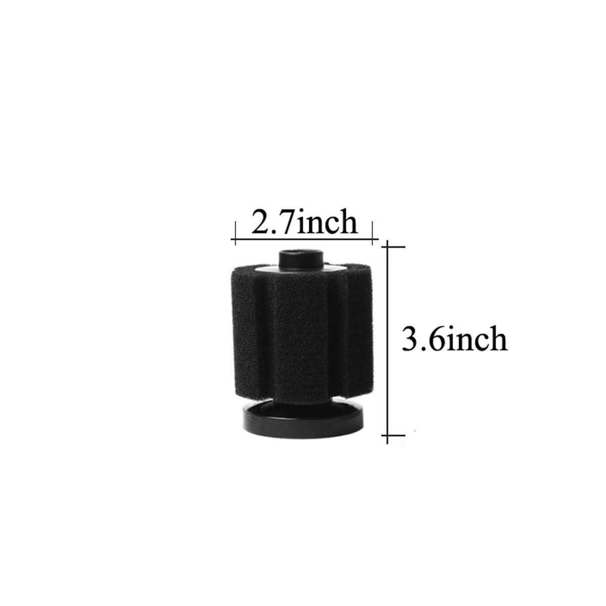 ALEGI Lot de 4 grands filtres en éponge pour aquarium avec ventouses, clapets anti-retour pour élevage de crevettes Betta (petite taille jusqu'à 36-78 l)