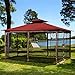 Sunjoy Expand Your Outdoor Living Space with a 10 x 12 Regency II Patio Gazebo with Mosquito Netting in Maroon
